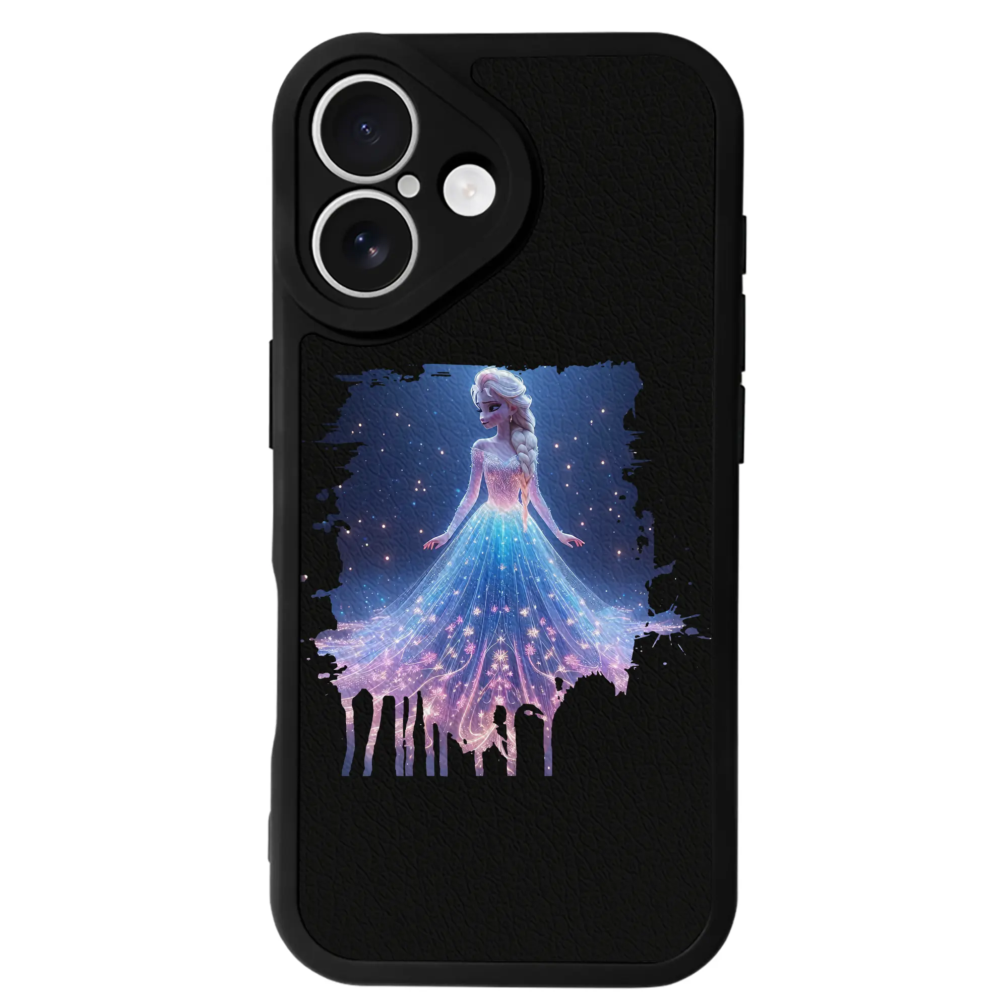 アナと雪の女王(Frozen) グッズ エルサ(Elsa) - IPhone 16シリーズ対応 ・ シリコンスマホケース ・ レザー調 ・ 高精度フィット ・ 耐衝撃 ・ ワイヤレス充電対応 ・ 精密カット